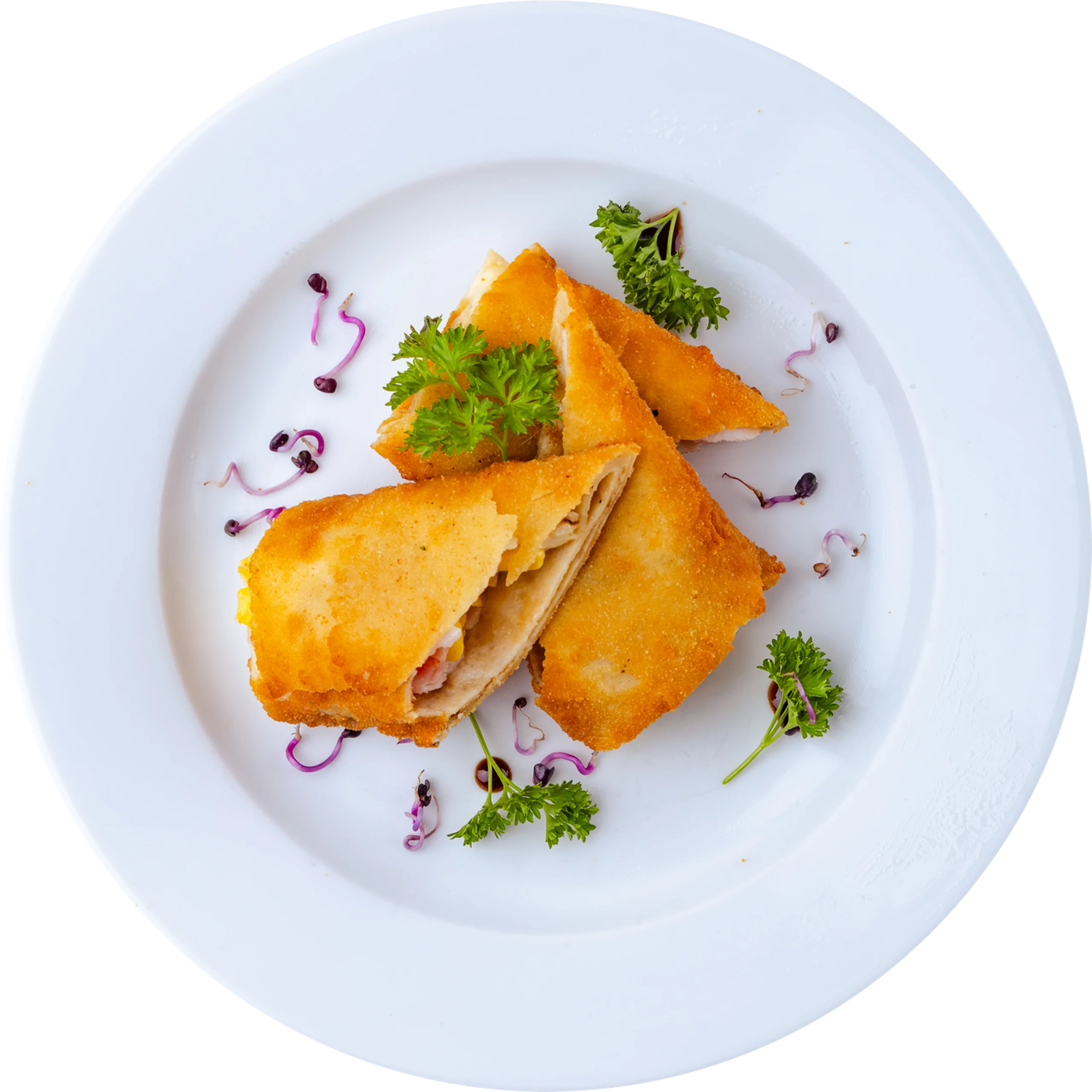 Baconos - kukoricás - sajtos rántott palacsinta