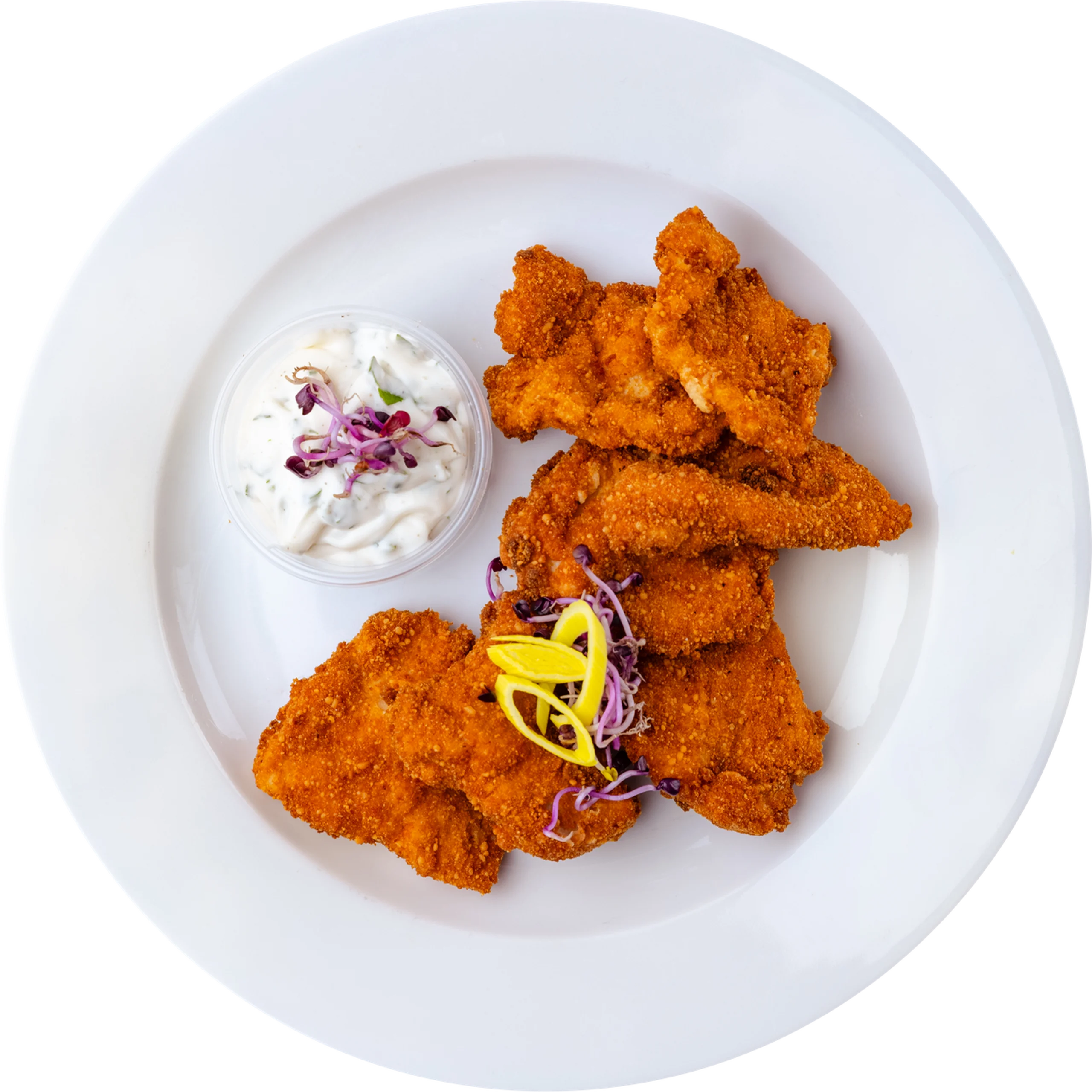 Parmezán bundában sült csirkefalatok fűszeres majonézzel